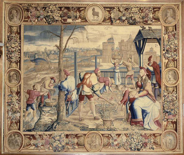 Les Mois Lucas : Bélier - Mars - Pêche et jardinage (2e tenture)_0